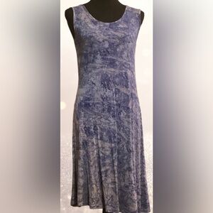 Blue Marble Sleeveless Dress